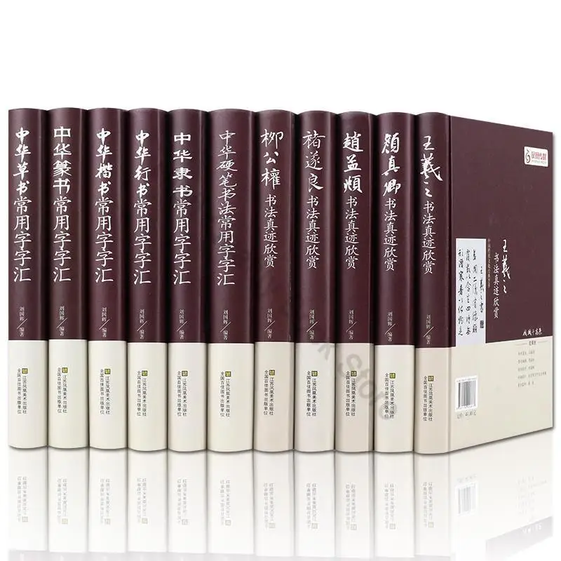 11 Books Appreciation of The Authentic Works of The Five Major Chinese Calligraphers and Famous Chinese Calligraphy Libro