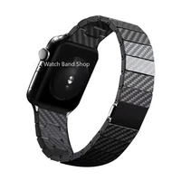 for apple watch 7 6 se 5 4 3 2 1 strap for apple watch 44mm 45mm 42mm 41mm 40mm 38mm carbon fiber mixed material strap