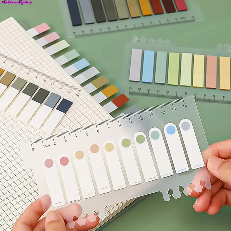 

200 Sheets Retro Morandi Index Memo Pad Posted It Sticky Notes Paper Sticker