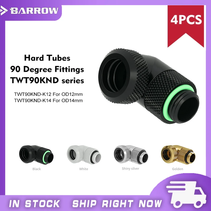

Barrow TWT90KND , Hard Tube Fitting With 90 Degree Rotary , G1/4" 90 Rotatable Adapter For OD12mm / OD14mm Hard Tube