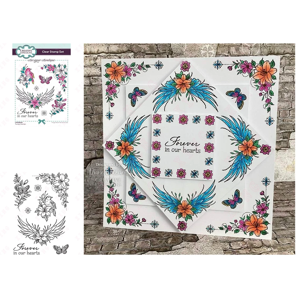 

New Diy Tranquil Garden Metal Cutting Dies Stamp Set Scrapbook Paper Craft Handmade Album Card Mold Decoration Embossed Template