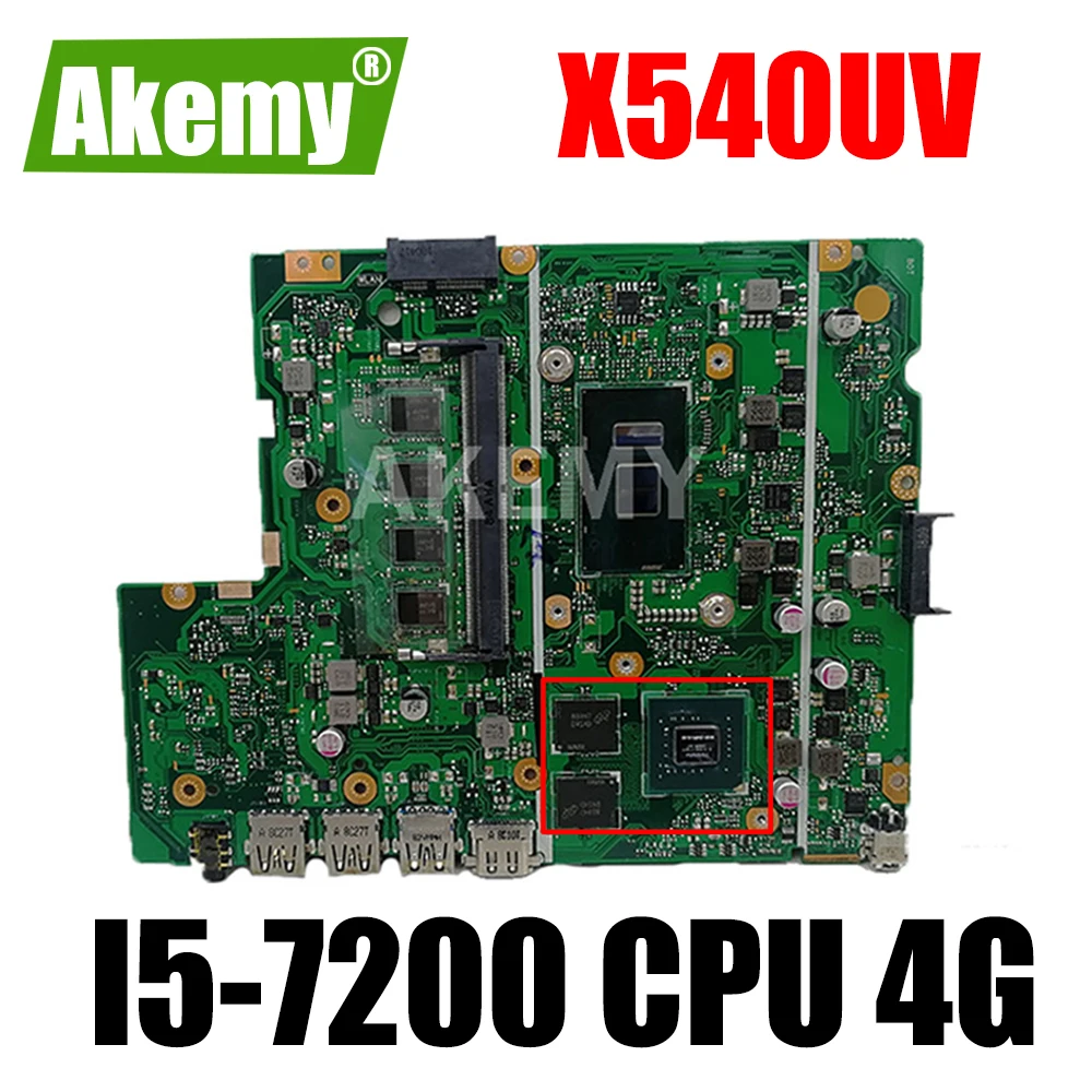 

Материнская плата для ноутбука ASUS X540UV X540UB X540UBR с процессором I5-7200 4 Гб ОЗУ