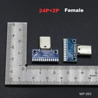 1pcs 3 option usb 3 1 type c connector 242p female male plug receptacle adapter to solder wire cable 24p2p pcb board
