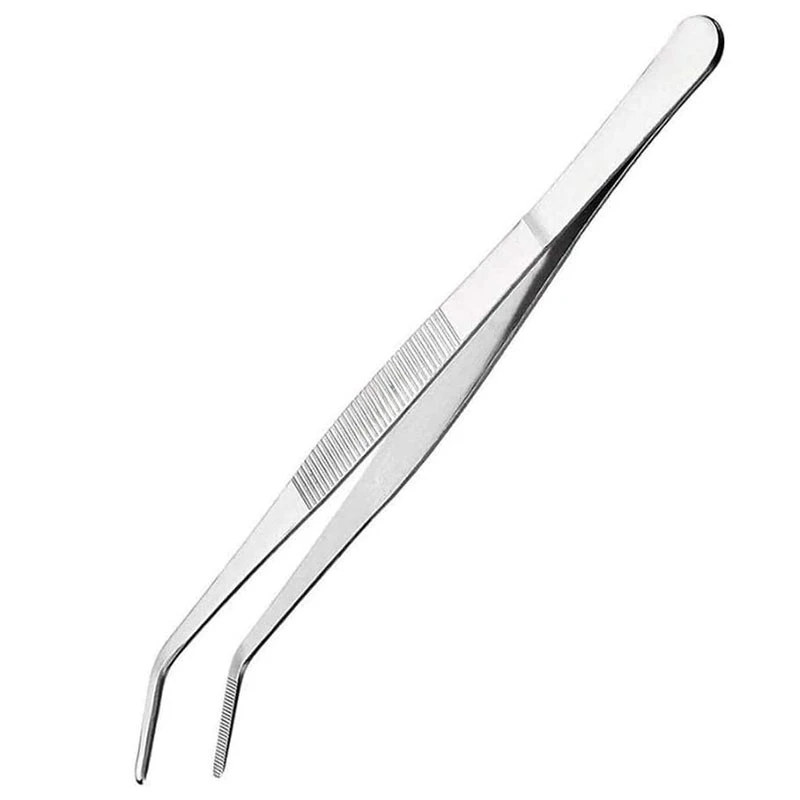 

Hot Stainless Steel Precision Kitchen Culinary Tweezer Tongs Long Tweezers Metal Tongs Chef Tweezers