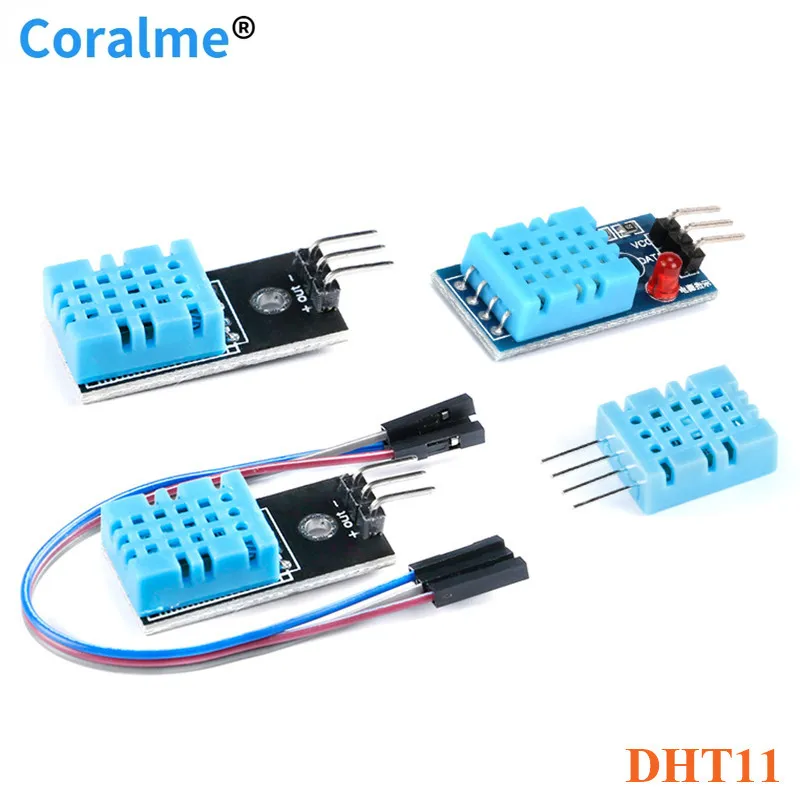 

DHT11 Digital Temperature and Humidity Sensor Module Electronic DIY Sensor Probe to Detect Environmental with Cable For Arduino