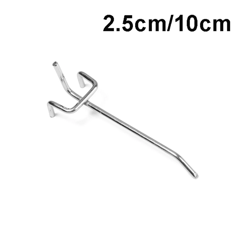 

Настенная железная решетка Peg бортовые крюки + хромовый Дисплей Peg розничный магазин серебристый