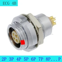 ecg 4b 4 6 7 10 12 16 20 24 30 40 48 pin cable weld with two nut stationary push pull self locking female socket connector