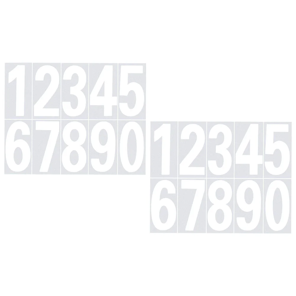 

2pcs Mailbox Number Stickers Adhesive Decals Reflective Number Stickers
