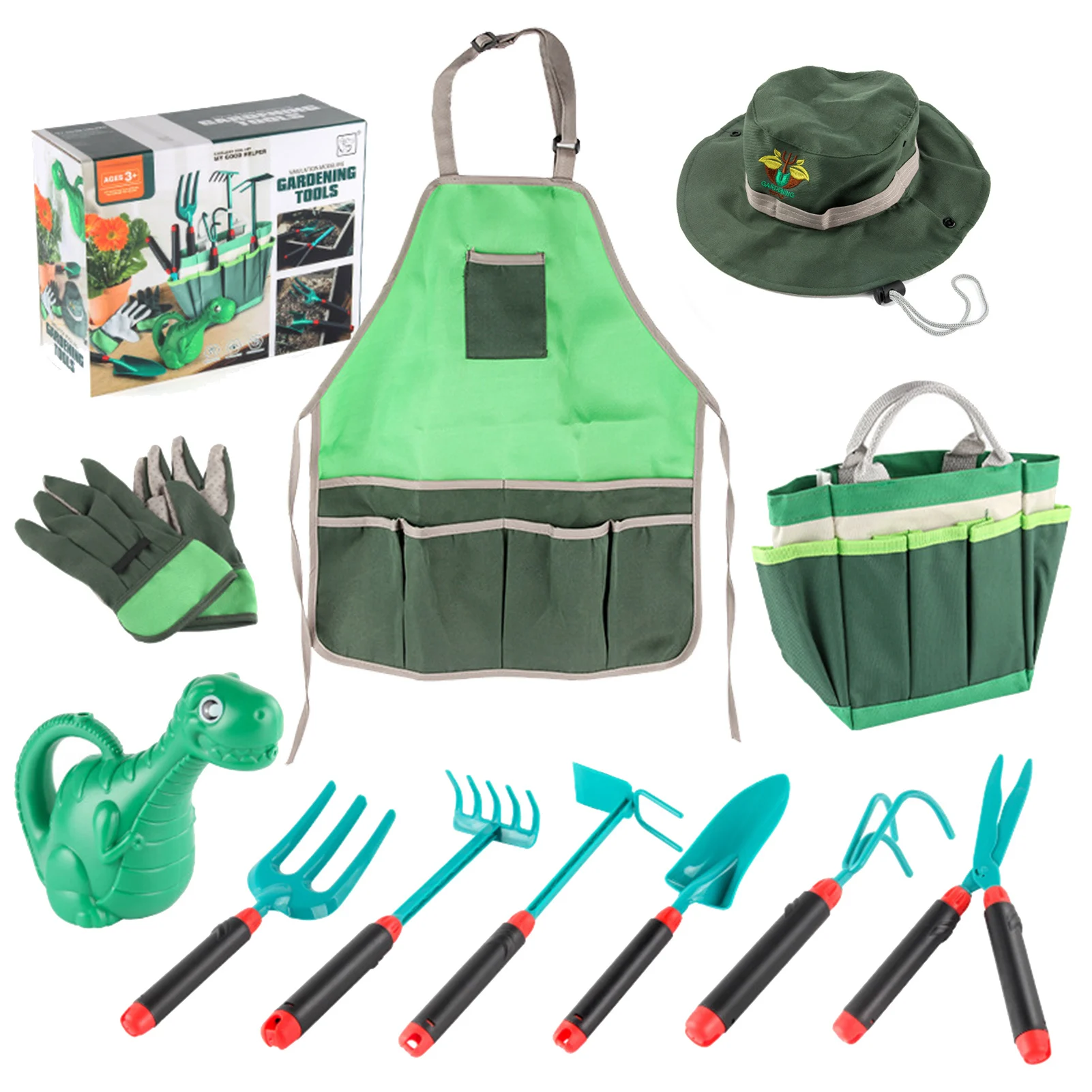 

Kids Gardening Tool Set 11 PCS Garden Tools For Kids Kids Gardening Plant Crafts Set Gifts For Girls Boys Garden Tools With