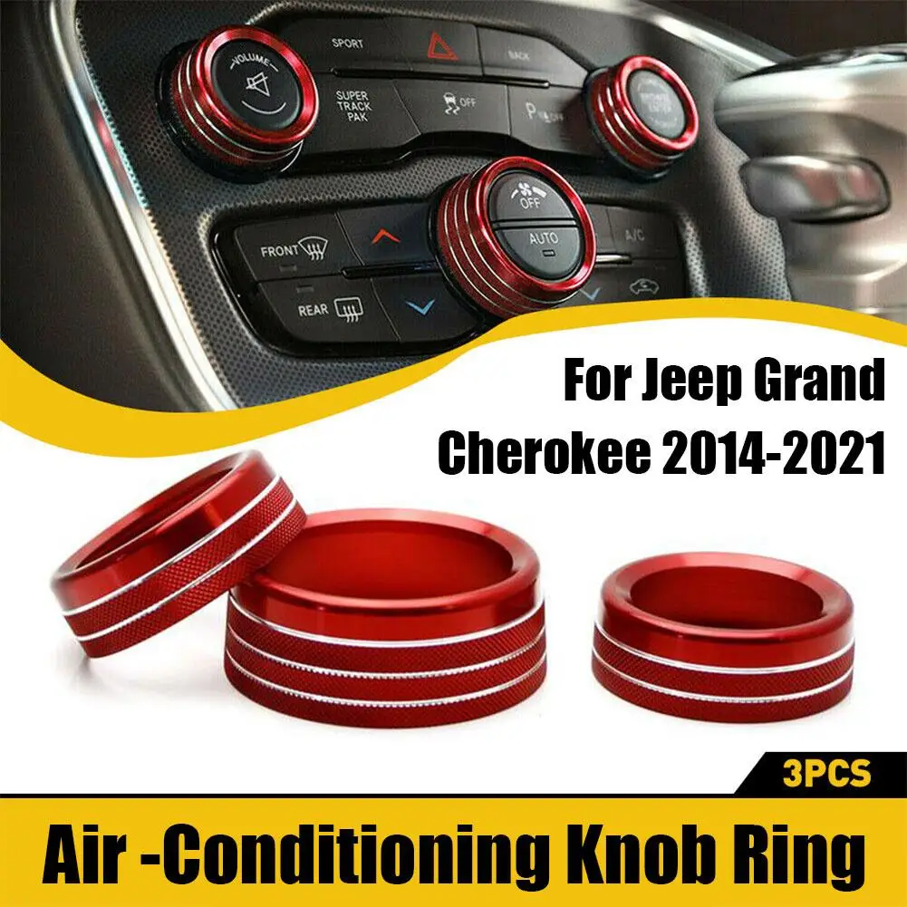 

Крышка климатической ручки для Jeep Grand Cherokee 2014-2021 дюйма из алюминиевого сплава, регулятор громкости и поворота, крышка климатической ручки J7P1