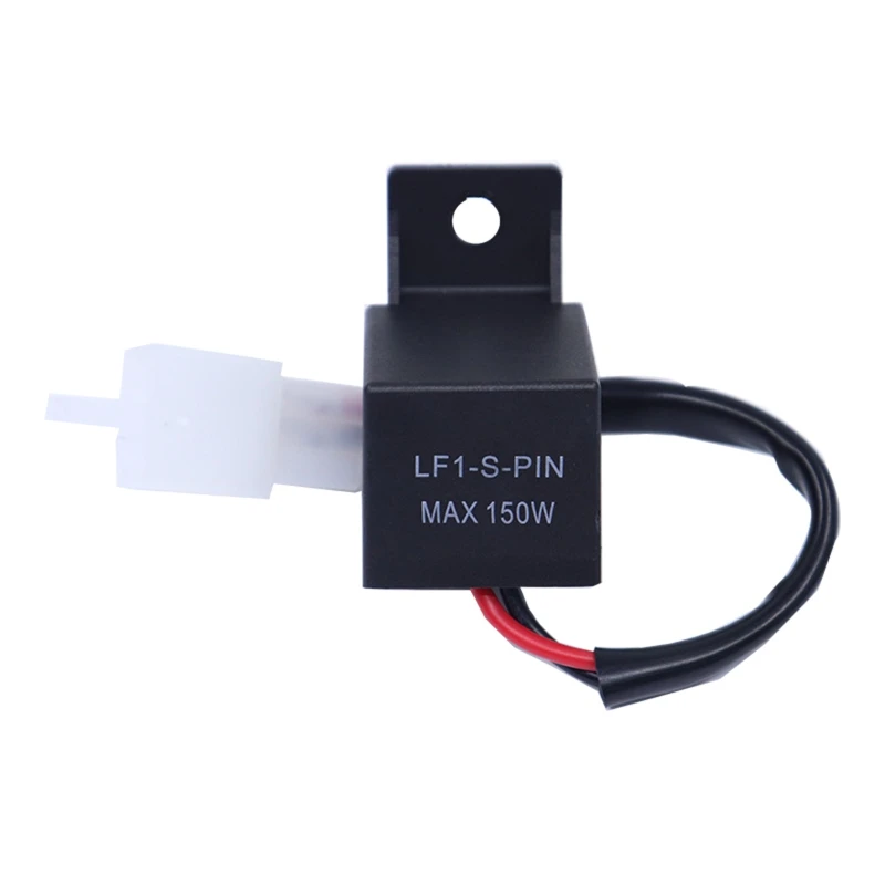 

LED Flasher Relay DC 12V 2 Pin Adjustable Electronic Flasher Relay for Motorcycle Car LED Turn Signal Light Bulb