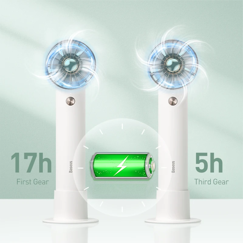 Baseus USB вентилятор Портативный 4000 мАч аварийный внешний аккумулятор