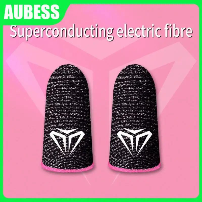 

Gaming Fingertip Mobile Games Touch Screen Finger Cots Breathable Game Controller Sensitive 1 Pair Touch Screen Gloves Durable