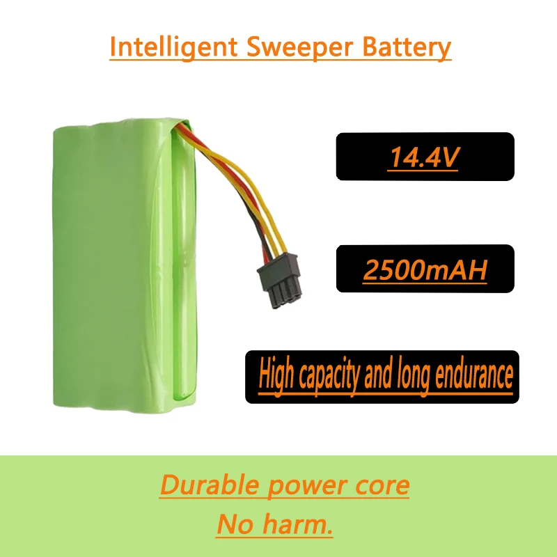 

14.4V 2500mAH NI-MH AA Nickel Hydrogen Rechargeable Battery For X600 ZN605 ZN606 ZN609 Intelligent Sweeping Robot