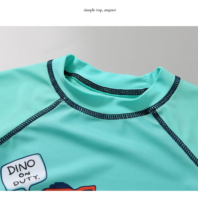 2022 детский раздельный купальник с коротким рукавом Быстросохнущий