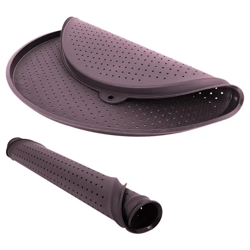 

Nonstick Carbon Steel Pizza Crisper Trays Carbon Steel Perforated Pizza Pan Cooking Plate Dishes Holder Baking Tool For Oven