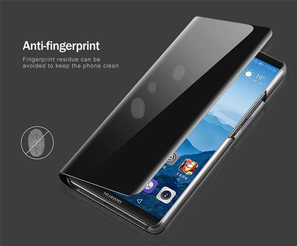 Флип-чехол для Huawei Honor 70 Lite FNE-AN00 FNE-NX9 RBN-NX1 6 5 &quot6 67" Smart Mirror кожаный чехол телефона