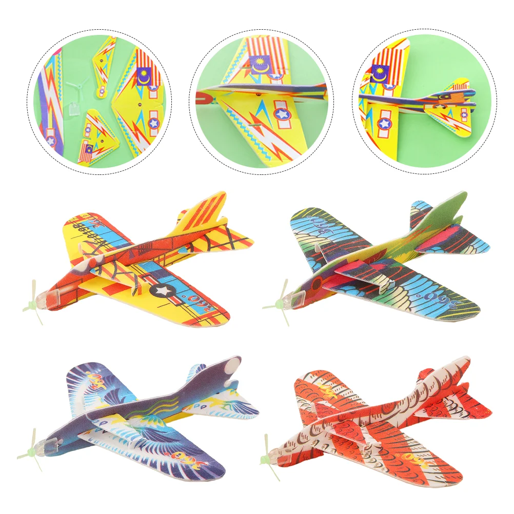 

6Pcs Foams Airplane Toys Children Funny Assembled Airplane Models Outdoor Toys