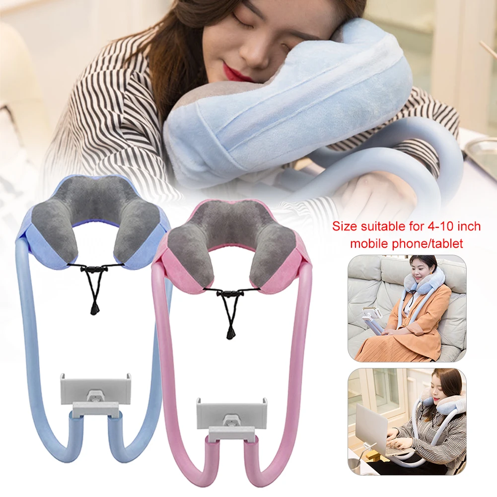 

Lazy Support U-shaped Pillow Nap Pillow Mobile Phone Holder With Memory Foam Cervical Spine Neck Pillow Tablet Computer Stands