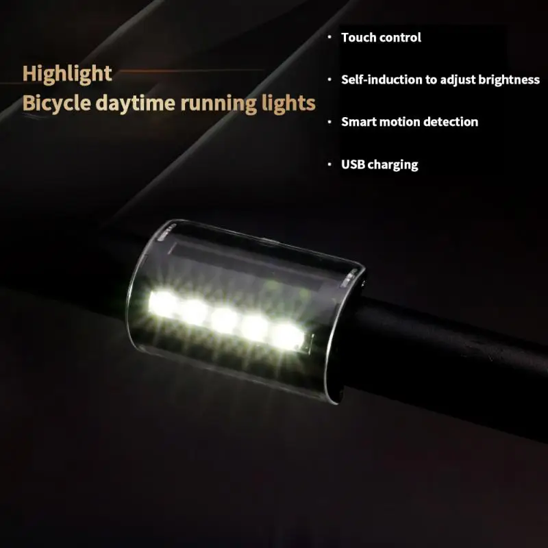 

Bicycle Warning Taillights Road Bikes USB Charging Smart Induction Lamp MTB Bikes Automatic Touch Control Night Cycling Lights
