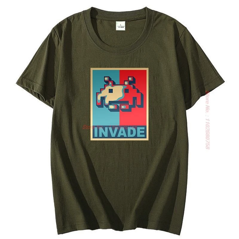 Хлопковая футболка Pixel Alien космические заброды аркадные шутеры игровые