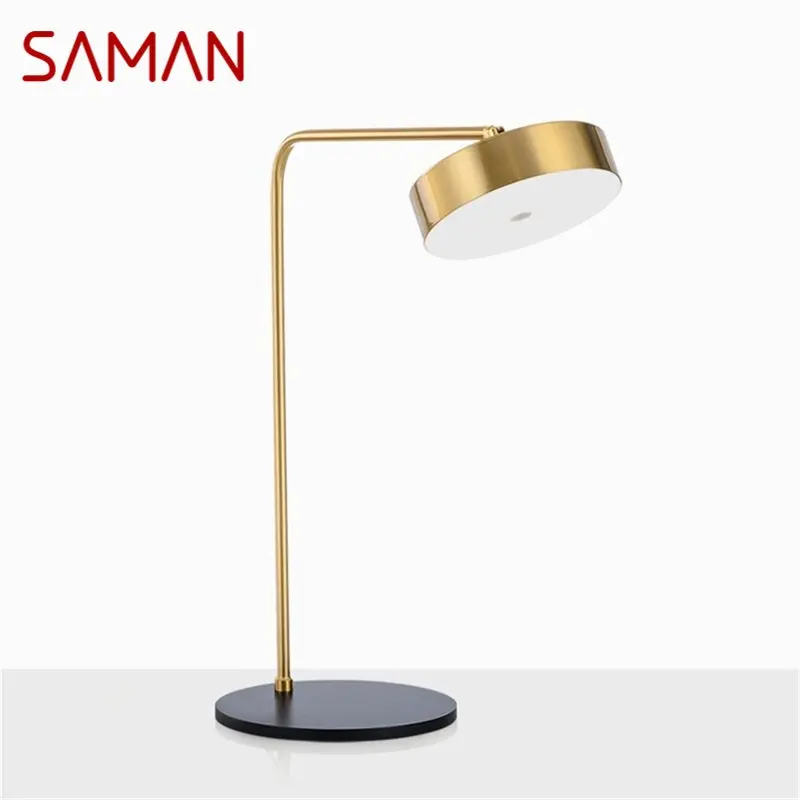 

SAMAN Contemporary Table Lamp Simple LED Home Decorative Study Bedroom Bedside Desk Light