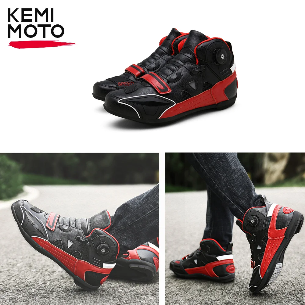 Enlarge Motorcycle Men Boots Riding Shoes Motocross Off-road Shoes Racing Breathable Anti-fall Leisure Rotate Boots Equipment Protector