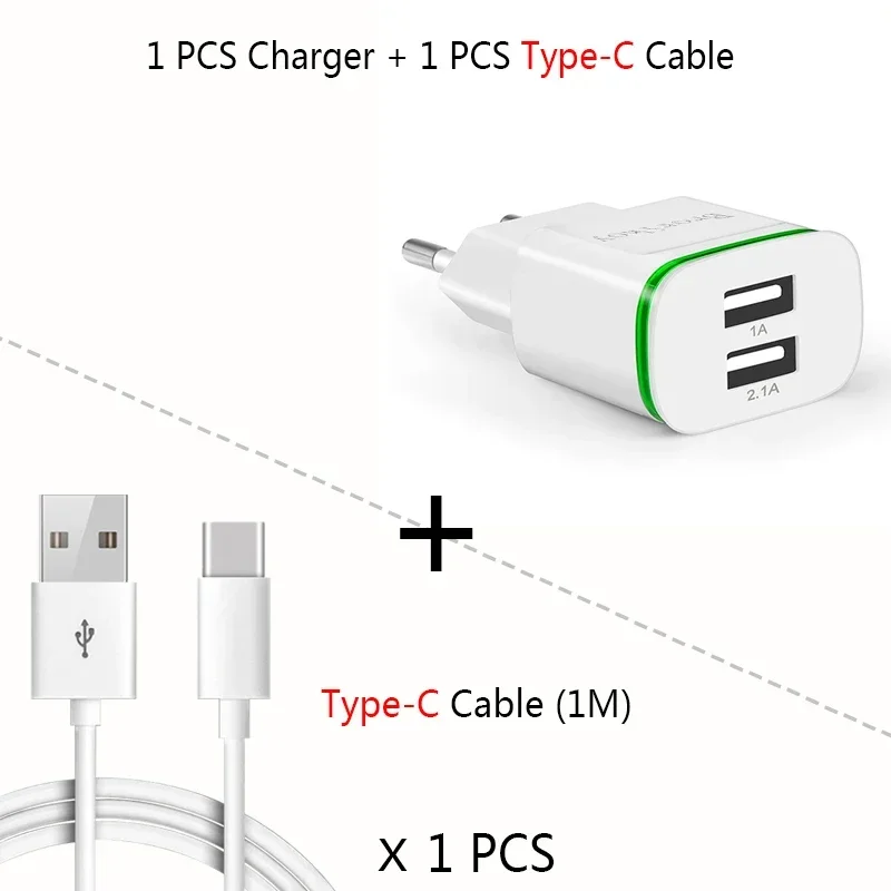Универсальное зарядное устройство USB для телефона iPhone Samsung S 6 7 8 Plus Кабель-адаптер