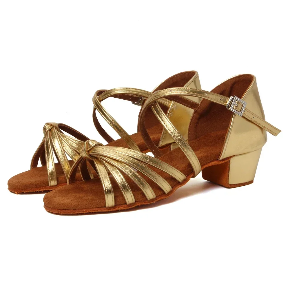 Женские туфли для латиноамериканских танцев Обувь бальных низкий каблук