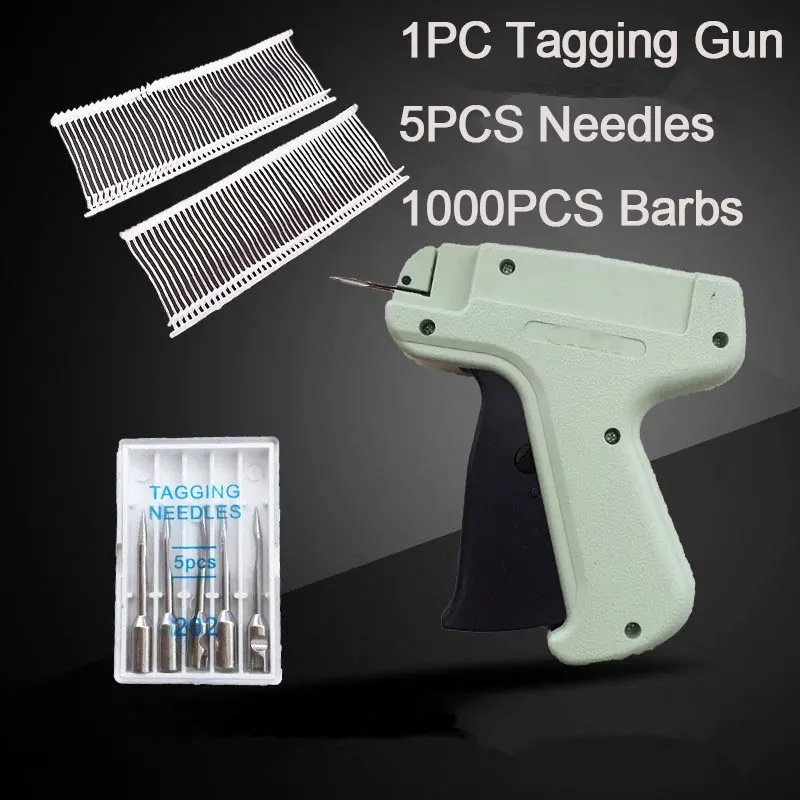 

Tags Gun Clothing Label Machine 1000 Barbs 5 Needles Clothes Garment Price Marking DIY Apparel Tagging Guns Sewing Craft Tools