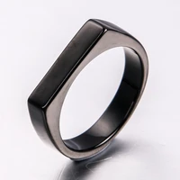 punk simple smooth surface stainless steel ring for women luxury gothic vintage men couple rings jewelry wholesale lots bulk