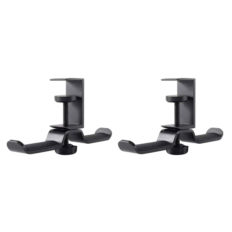 

2X Dual Headphone Stand Under Desk, Universal PC Gaming Desk Headphone Hanger, 360 Degree Rotating,Earphone Mount Rack
