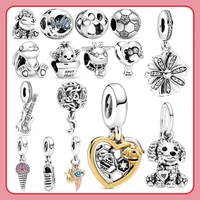 suitable for original pandora bracelet s925 sterling silver sheep rabbit cactus and electric guitar charm woman diy jewelry