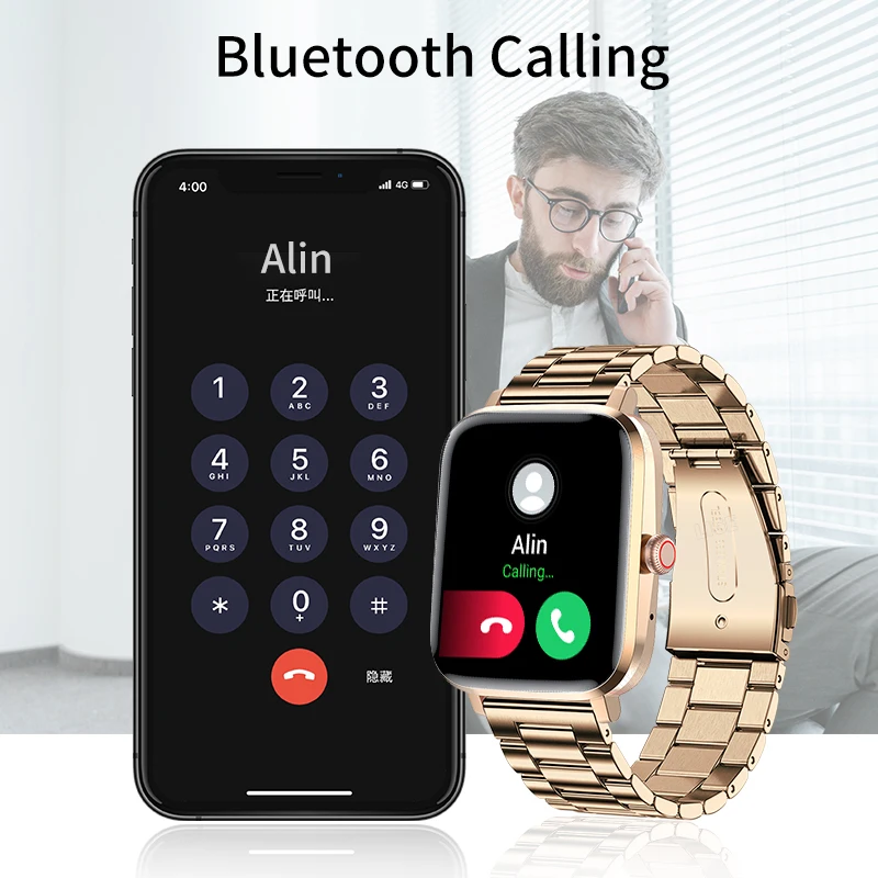 LIGE NFC смарт-часы Bluetooth Вызов IP68 водонепроницаемый пользовательский циферблат