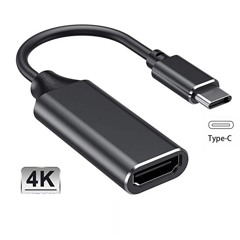 

Type C To HDMI-compatible Cable Ultra HD 4k USB 3.1 HDTV Cable Adapter Converter for MacBook Chromebook Samsung S8 S9