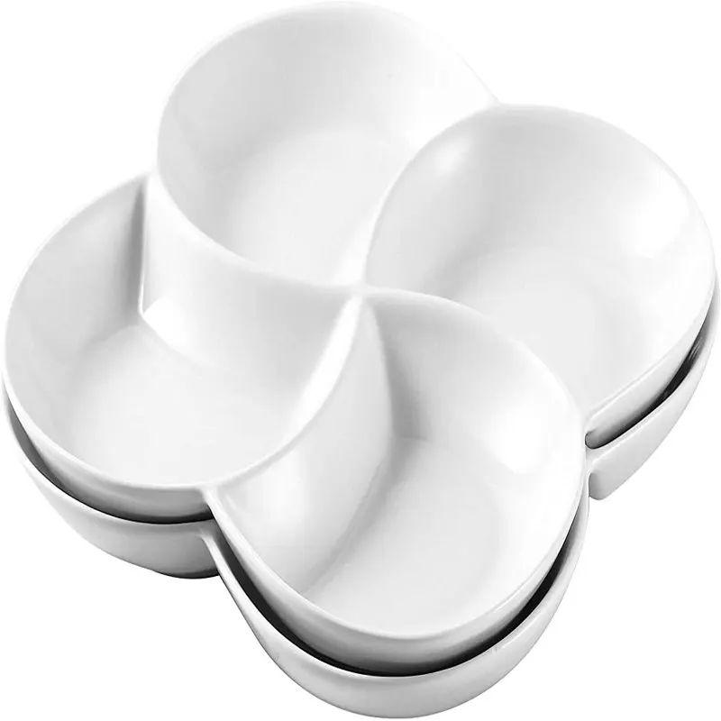 

Stunningly Modern Set of 2 Round White Decorative Ceramic Trays, 85 Inch One Size