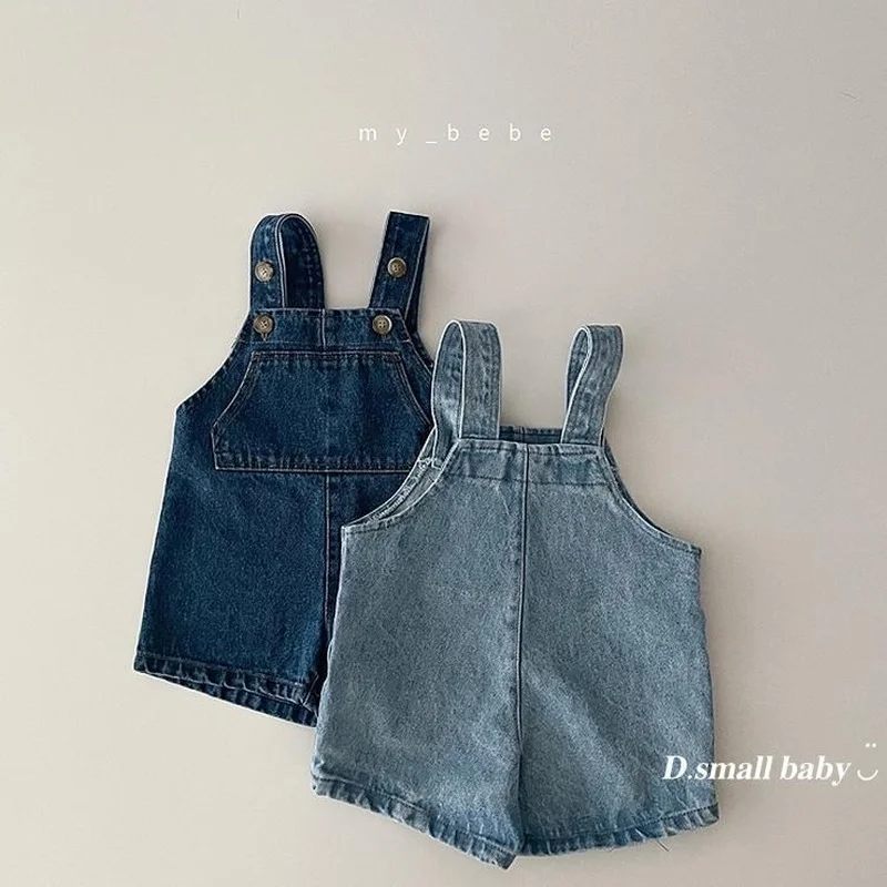 

Summer Baby Boy Korean Jeans Jumpsuits Clothes Baby Button Overalls Pants Overalls Baby Denim Fly Baby For Baby
