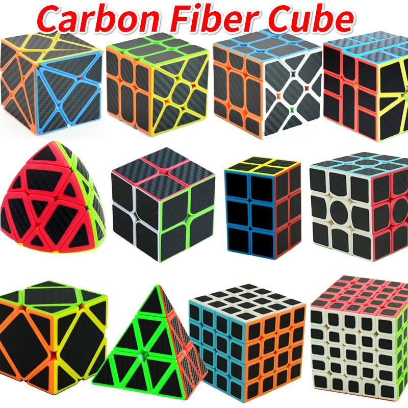 

Lefun Carbon Fiber Cube Magic Cube Speed 2x2 3x3 4x4 5x5 Pyramid 223 233 SQ1 Skew Puzzle Rice Dumling Cubo Magico