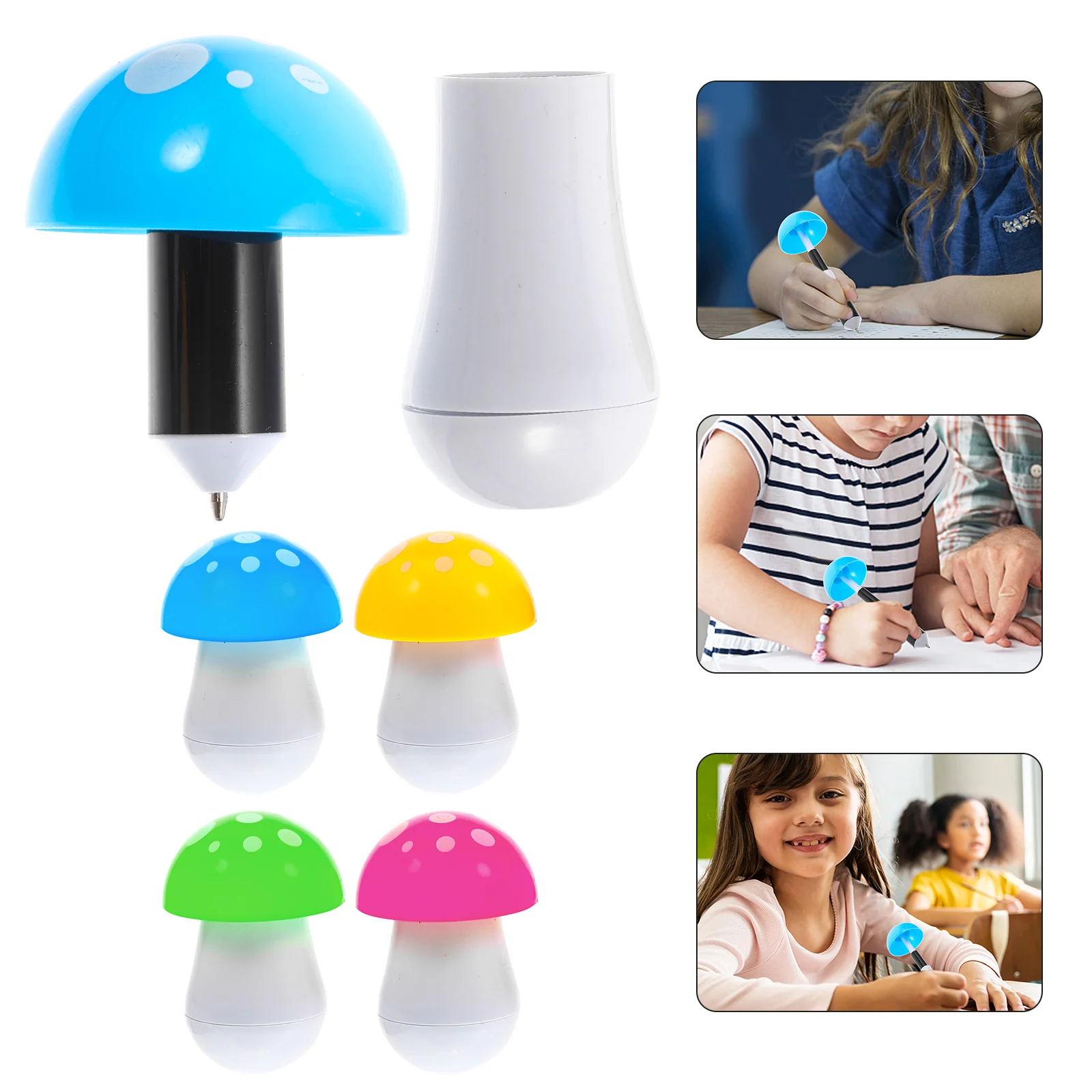 

Pen Pens Ballpoint Mushroom Ink Retractable Mini Cartoonoffice Gift Writing Pillkids Portable Student Preschoolers Fountain