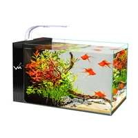 aquarium fish tanks accessories home mini ecological creative aquariums water self circulation with led light water filter pumps