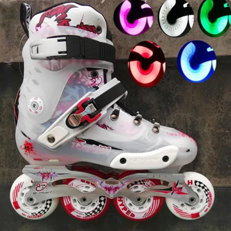 Flash Inline Roller Skate Shoes for Men and Women Skates Straight Row  Figure Skating college students