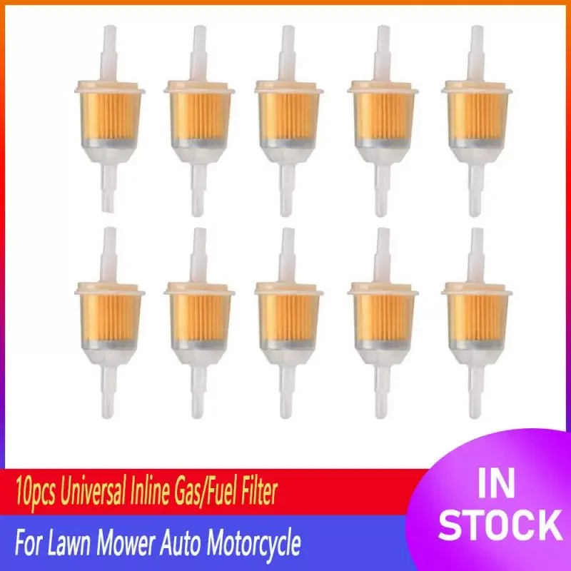 

Universal 10pcs Inline Gas/Fuel Filter 6MM-8MM 1/4" For Lawn Mower Small Engine Auto Accessories Motorcycle Accessories Oil
