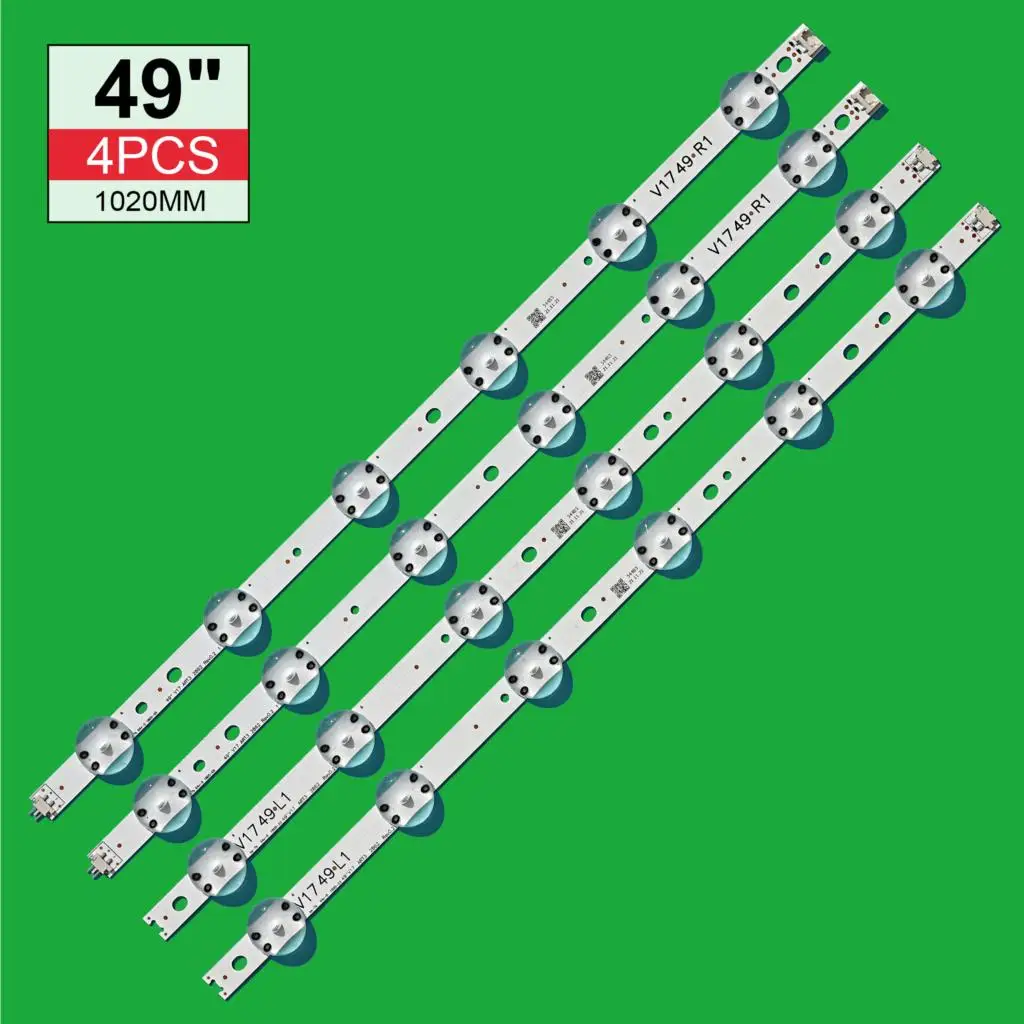 

Новинка, 4 шт., Светодиодная лента для подсветки LG 49 ''TV 6916L-2862A 6916L-2863A V17 49 R1 + L1 ART3 49UJ670V-ZD 49UJ651V LC490DGG(FK)(MD)