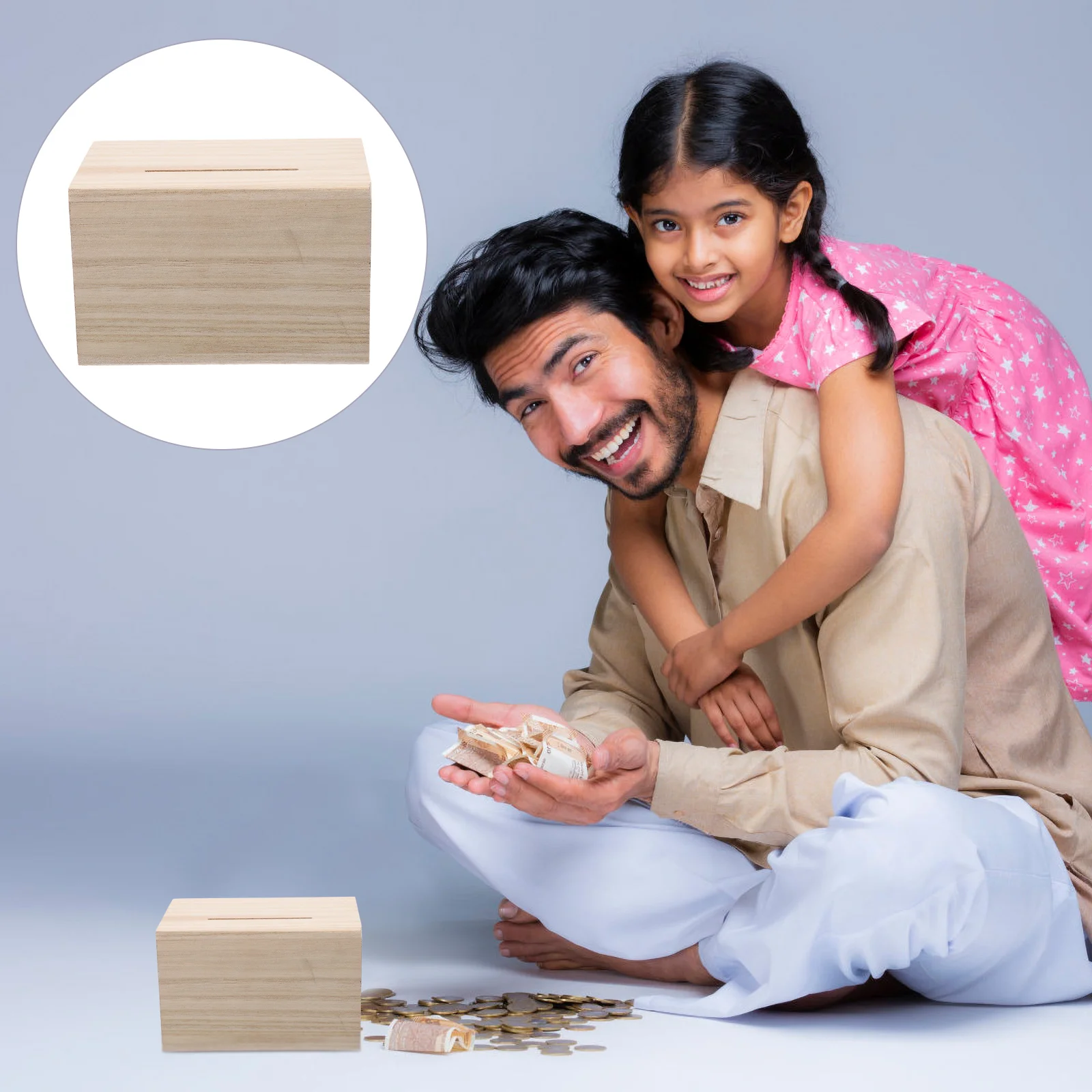 

Bank Money Piggy Box Wooden Adults Kids Coin Saving Pot Banks Decor Home Escape Room Locks Cash Container Boys Vintage Wood