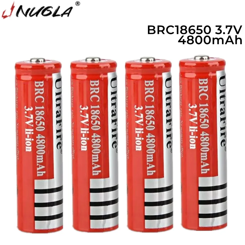 

18650 Lithium Battery 3.7 V 4800mah BRC18650 Rechargeable Battery Li-ion Lithium Batteries For Power Bank Torch