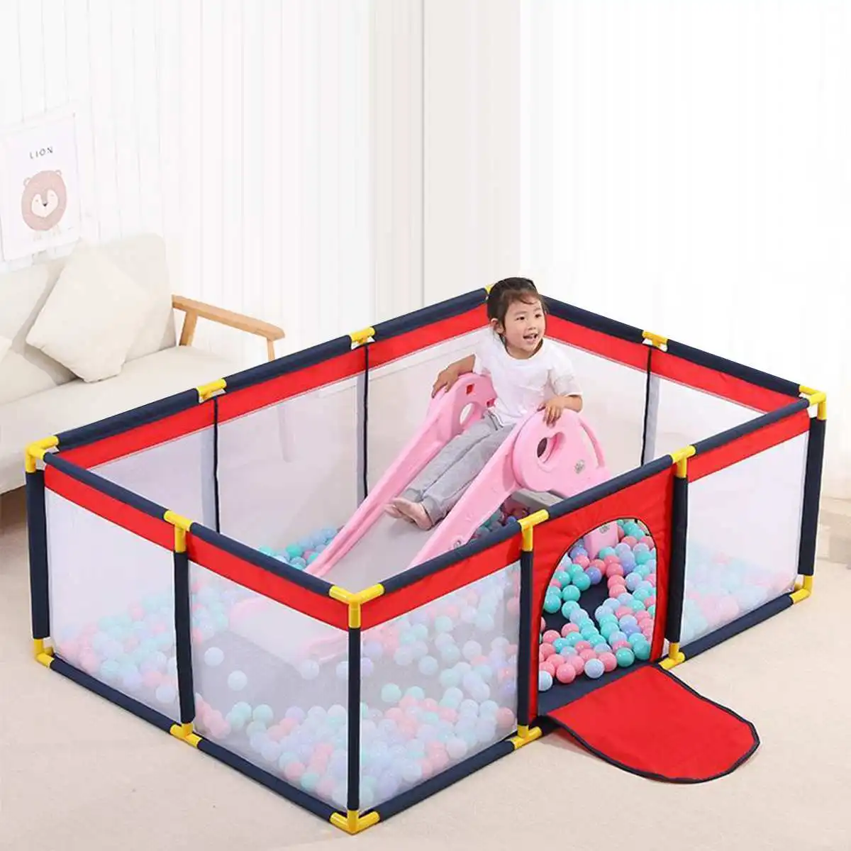 

3-Size Playpen for Children Infant Play Fence Indoor Safety Barrier Baby Playground Park Kids Dry Ball Pool Child Game Guardrail