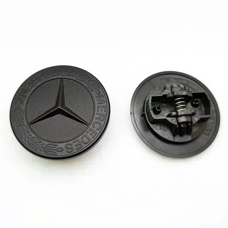 Фото 1 шт. 57 мм Звездообразный плоский значок-эмблема на капот для Mercedes-Benz W204 W124 W201 W202 W212 W220 W205, автомобильный аксессуар №4