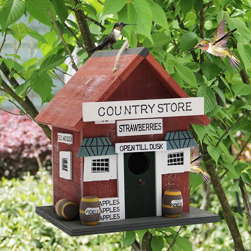 

Wooden Birdhouse Birds Yard House Hanging Birds House Fun Activity for Family for Outside Garden can CSV