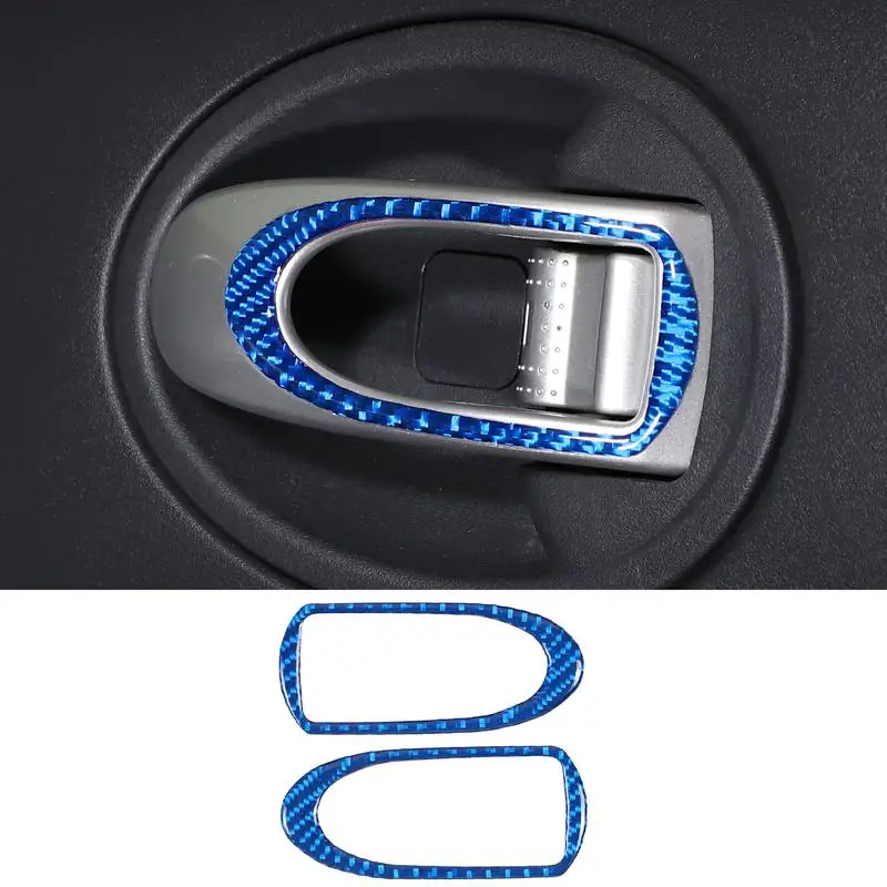 

For Mitsubishi Eclipse 2006-11 Car Inner Handle Panel Decoration Stickers Soft Carbon Fiber Modified Accessories 2 Pcs