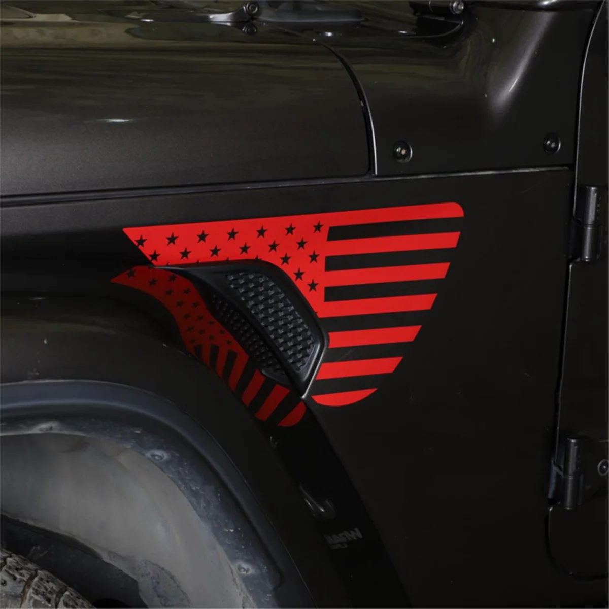 Наклейка на боковое крыло наклейка крышку красная отделка для Jeep Wrangler JL JLU 2018-2022